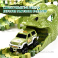 240pcs Railway Race Game Dinosaur Race Car Track